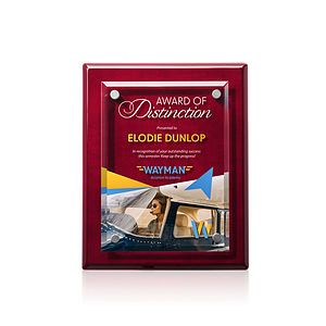 Caledon VividPrint™ Plaque - Rosewood/Silver