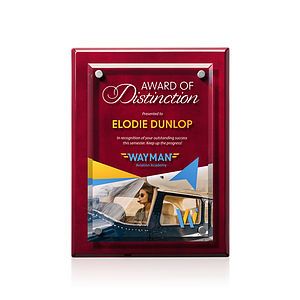 Caledon VividPrint™ Plaque - Rosewood/Silver