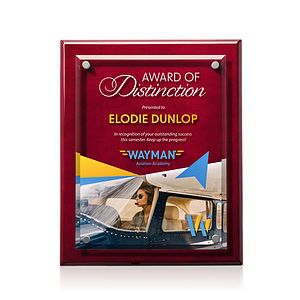 Caledon VividPrint™ Plaque - Rosewood/Silver