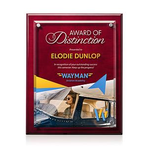 Caledon VividPrint™ Plaque - Rosewood/Silver