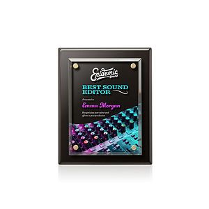 Caledon VividPrint™ Plaque - Black/Gold