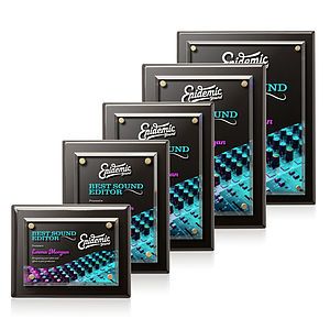 Caledon VividPrint™ Plaque - Black/Gold