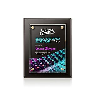 Caledon VividPrint™ Plaque - Black/Gold