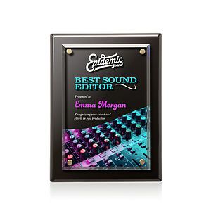 Caledon VividPrint™ Plaque - Black/Gold
