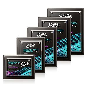 Caledon VividPrint™ Plaque - Black/Silver
