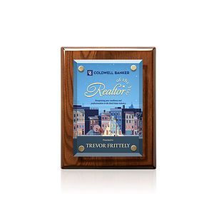 Caledon VividPrint™ Plaque - Walnut/Gold