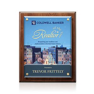 Caledon VividPrint™ Plaque - Walnut/Gold
