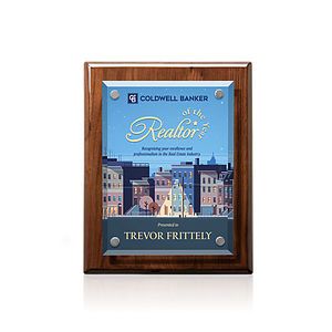 Caledon VividPrint™ Plaque - Walnut/Silver