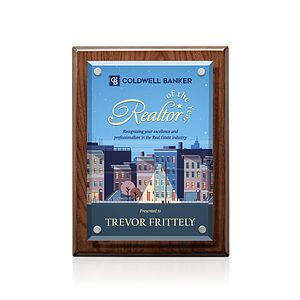 Caledon VividPrint™ Plaque - Walnut/Silver