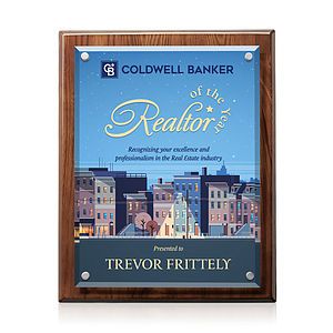 Caledon VividPrint™ Plaque - Walnut/Silver