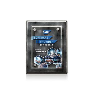 Caledon VividPrint™ Plaque - Carbon Fibre/Silver