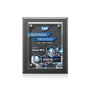 Caledon VividPrint™ Plaque - Carbon Fibre/Silver