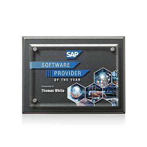 Caledon VividPrint™ Plaque - Carbon Fibre/Silver