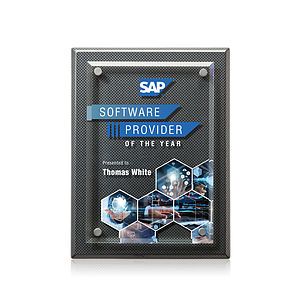 Caledon VividPrint™ Plaque - Carbon Fibre/Silver