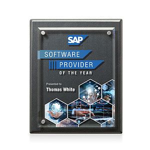 Caledon VividPrint™ Plaque - Carbon Fibre/Silver
