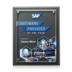Caledon VividPrint™ Plaque - Carbon Fibre/Silver