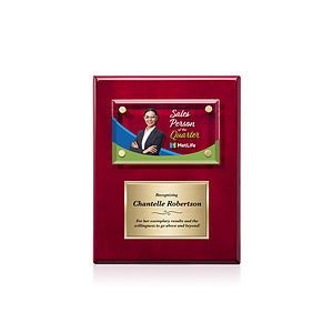 Gossamer VividPrint™ Plaque - Rosewood/Gold