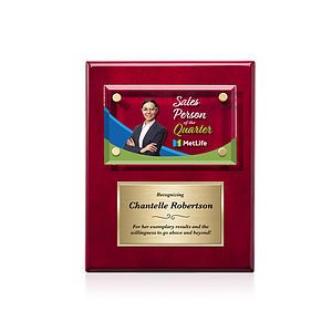 Gossamer VividPrint™ Plaque - Rosewood/Gold