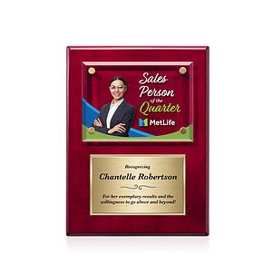 Gossamer VividPrint™ Plaque - Rosewood/Gold