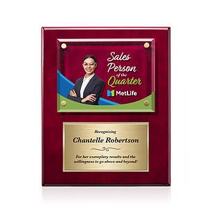 Gossamer VividPrint™ Plaque - Rosewood/Gold