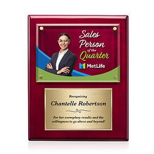 Gossamer VividPrint™ Plaque - Rosewood/Gold
