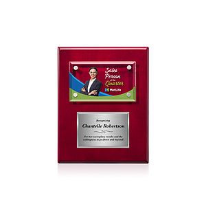 Gossamer VividPrint™ Plaque - Rosewood/Silver