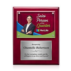 Gossamer VividPrint™ Plaque - Rosewood/Silver