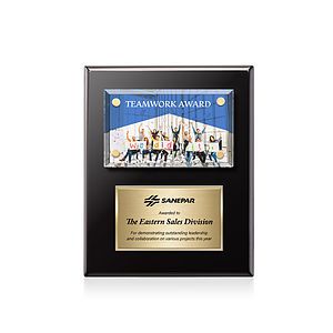 Gossamer VividPrint™ Plaque - Black/Gold