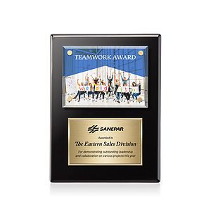 Gossamer VividPrint™ Plaque - Black/Gold