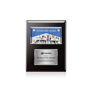 Gossamer VividPrint™ Plaque - Black/Silver