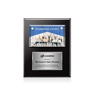Gossamer VividPrint™ Plaque - Black/Silver