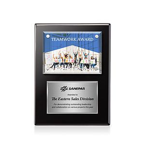 Gossamer VividPrint™ Plaque - Black/Silver