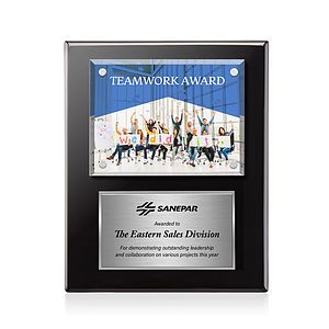 Gossamer VividPrint™ Plaque - Black/Silver