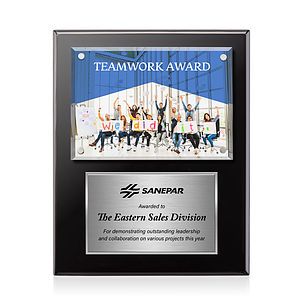 Gossamer VividPrint™ Plaque - Black/Silver