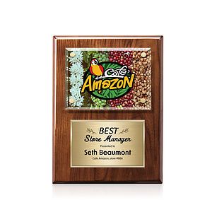 Gossamer VividPrint™ Plaque - Walnut/Gold