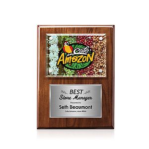 Gossamer VividPrint™ Plaque - Walnut/Silver
