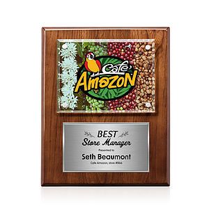 Gossamer VividPrint™ Plaque - Walnut/Silver