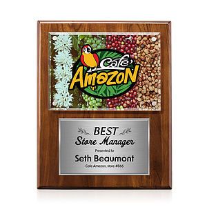 Gossamer VividPrint™ Plaque - Walnut/Silver