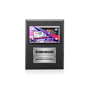 Gossamer VividPrint™ Plaque -  Carbon Fibre/Silver