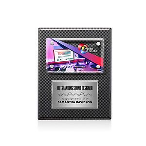 Gossamer VividPrint™ Plaque -  Carbon Fibre/Silver