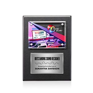 Gossamer VividPrint™ Plaque -  Carbon Fibre/Silver