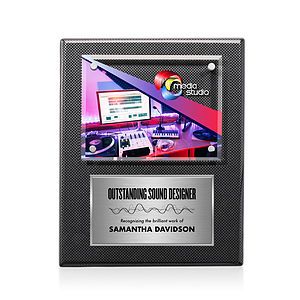 Gossamer VividPrint™ Plaque -  Carbon Fibre/Silver