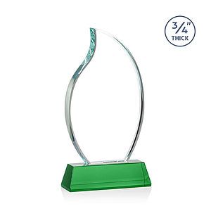 Croydon Flame Award on Newhaven Base - Green