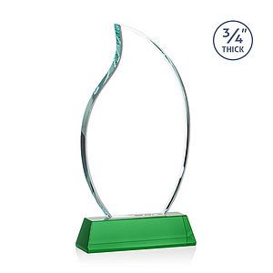 Croydon Flame Award on Newhaven Base - Green