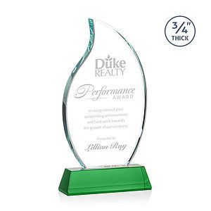 Croydon Flame Award on Newhaven Base - Green