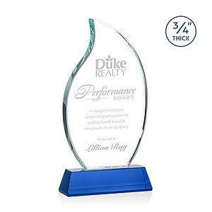 Croydon Flame Award on Newhaven Base - Blue