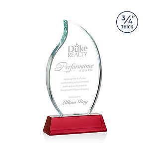 Croydon Flame Award on Newhaven Base - Red