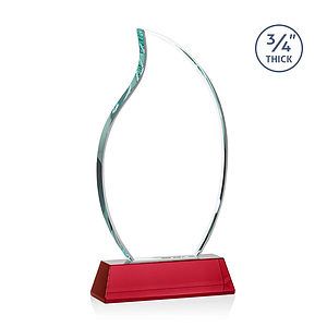 Croydon Flame Award on Newhaven Base - Red