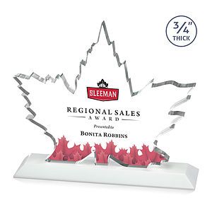 Maple Leaf VividPrint™ Award - White