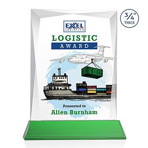 Messina VividPrint™ Award on Newhaven Base - Green